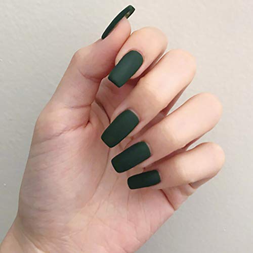 Fairvir Fashion - Uñas postizas para mujer y niña (24 unidades), color rosa