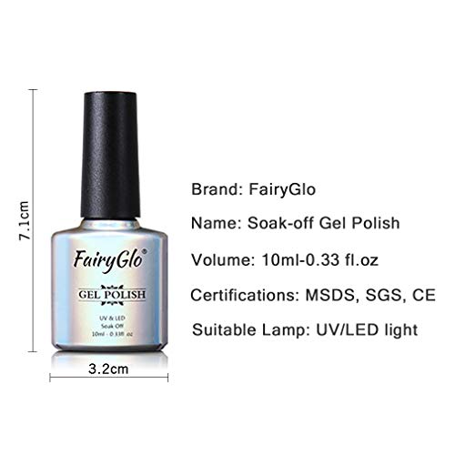 Fairyglo 3en 1 Esmaltes Semipermanentes en Gel UV LED, 6pcs Kit de Un paso Esmaltes de Uñas 10ml 001