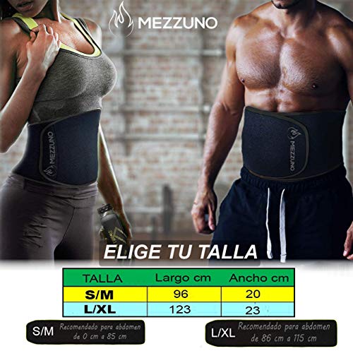 Faja Reductora Mujer y Hombre de Neopreno, Fajas Reductoras Adelgazantes Mujer para Gimnasio, Cinturón Lumbar Abdominal de Ayuda para Sudar y Hacer Deporte, Incluye Riñonera Deportiva, Negro S-M