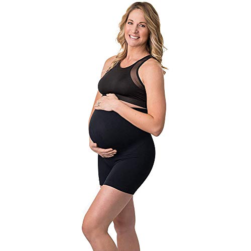 Fajas de embarazo sin costuras para mujer Pantalones cortos de cintura alta Ropa interior hasta la mitad del muslo, Braguitas de maternidad, Bragas embarazadas con soporte de vientre elástico alto