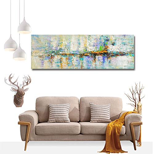 Fajerminart Cuadro En Lienzo - Decoracion Turquesa Cuadros Abstractos Impresiones sobre Lienzo, Lienzos Decorativos Adecuado Cuadros Dormitorios, Cuadros Decoracion Salon Modernos 60x180cm(Sin Marco)