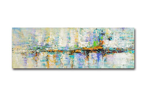 Fajerminart Cuadro En Lienzo - Decoracion Turquesa Cuadros Abstractos Impresiones sobre Lienzo, Lienzos Decorativos Adecuado Cuadros Dormitorios, Cuadros Decoracion Salon Modernos 60x180cm(Sin Marco)