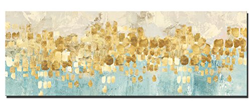 Fajerminart Cuadro En Lienzo - Impresiones De La Lona Arte De La Pared - Oro Arte Cuadro En Lienzo, Cuadros Dormitorios Modernos Sobre Lienzo Pintura De La Lona Grande Arte De La(Sin Marco)(50x150cm)