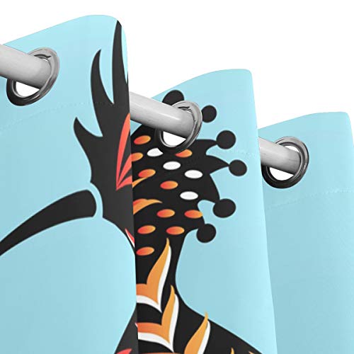 FAJRO Hoopoe - Cortinas Opacas con Aislamiento térmico para Ventana de 2 Piezas
