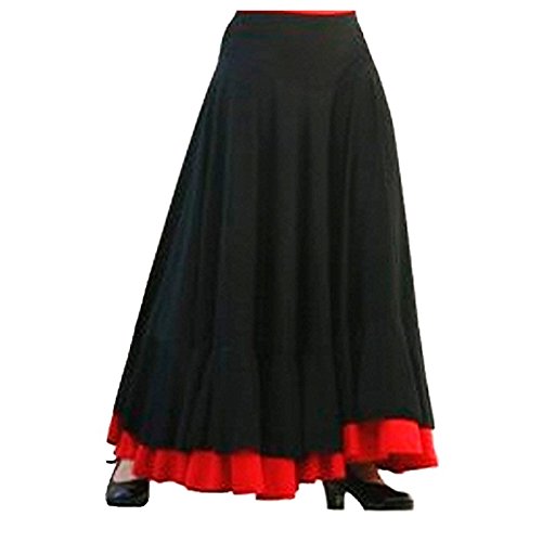 Falda Baile Flamenco Adulto Volante Rojo M
