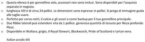 Falda Escocesa Vestido Tierras Altas Tradicional Hombres Kilt - Gris, W40