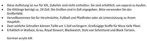 Falda Escocesa Vestido Tierras Altas Tradicional Hombres Kilt - Wallace, W34
