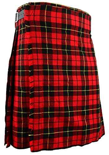 Falda Escocesa Vestido Tierras Altas Tradicional Hombres Kilt - Wallace, W34