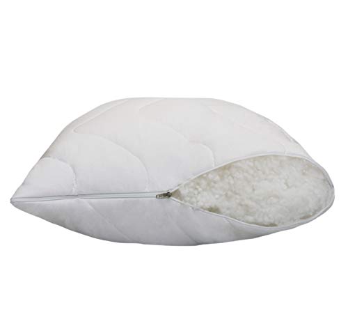 FAM Home Almohada Cojin 80x80 Antialérgica, Cremallera I Relleno De Cojín para Soporte Óptimo para El Cuello y La Cabeza I Relleno Cojin Se Puede Lavar Y Secar a Máquina, Material Transpirable