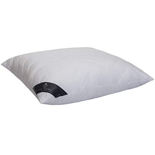 FAM Home Almohada Cojin 80x80 Antialérgica, Cremallera I Relleno De Cojín para Soporte Óptimo para El Cuello y La Cabeza I Relleno Cojin Se Puede Lavar Y Secar a Máquina, Material Transpirable