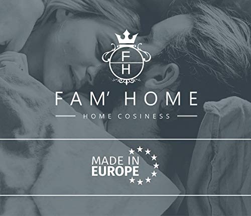 FAM Home Almohada Cojin 80x80 Antialérgica, Cremallera I Relleno De Cojín para Soporte Óptimo para El Cuello y La Cabeza I Relleno Cojin Se Puede Lavar Y Secar a Máquina, Material Transpirable