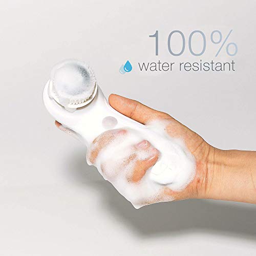 Fancii Cepillo Limpiador Facial con 3 Cabezales Exfoliantes, Resistente al Agua - Cepillo Facial de Cara - Spa Completo de Microdermoabrasión para Limpieza Profunda y Exfoliación Suave (Gris)