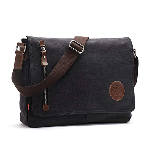 FANDARE Bolsa Mensajero Messenger Bag Crossbody Bolso Bandolera Shoulder Bag 14 Pulgadas Portátil Estudiante Viaje Trabajo Escuela Las Mujeres Hombre Bolso Azul