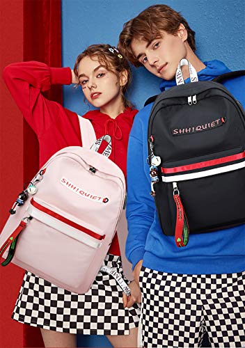 FANDARE Nuevo Mochila Mochilas Tipo Casual Bolsas Escolares Niña Bolsa de Viaje Bolsos de Mujer Hombres Adolescente Backpack School Bag Outdoor Viaje Infantiles Daypack Poliéster Rosa A