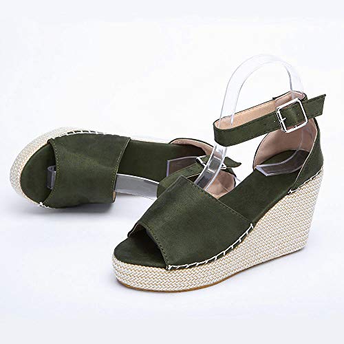 Fannyfuny_Zapatos de Verano Sandalias Mujer Zapatos Tacon Mujer Cuña Casuales Zapatillas de Cuña para Mujeres Primavera Verano Tacón Cuña Zapatos de Fiesta