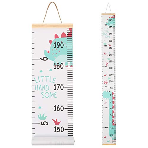 fanshiontide Medidor altura Gráficos de crecimiento para colgar en la pared, Tabla de crecimiento, regla para niños y niñas, decoración de la habitación infantil, Tabla de crecimiento 20 x 200 cm