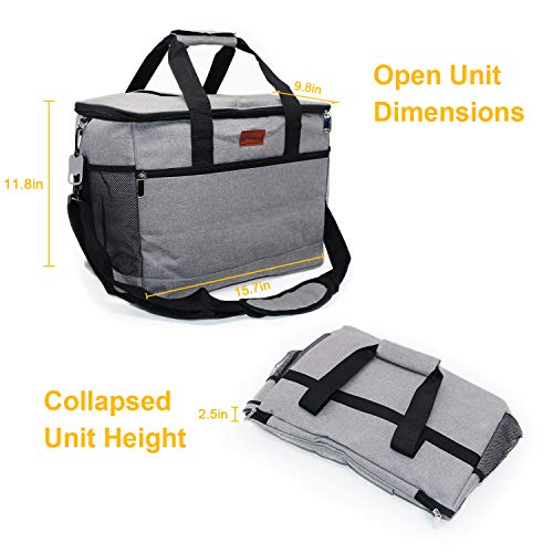 Fansteck 27L Bolsa Térmica Porta Alimentos, Bolsa Almuerzo Gran Capacidad, Nevera Portatil Pequeña, Tartera Comida Termica Llevar al Trabajo Picnic Camping Playa Viaje