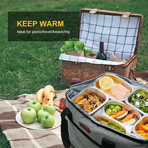 Fansteck 27L Bolsa Térmica Porta Alimentos, Bolsa Almuerzo Gran Capacidad, Nevera Portatil Pequeña, Tartera Comida Termica Llevar al Trabajo Picnic Camping Playa Viaje