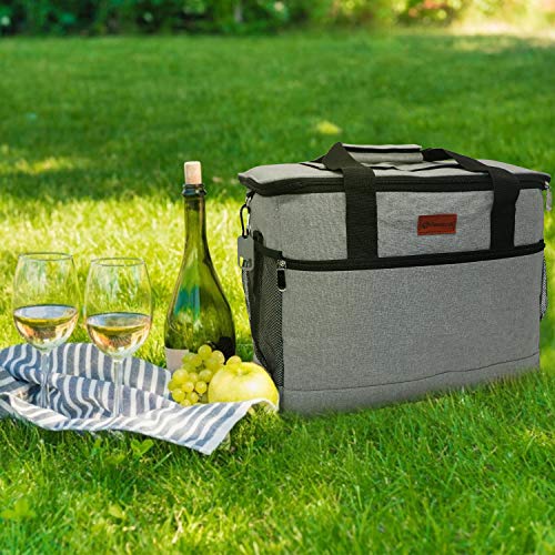 Fansteck 27L Bolsa Térmica Porta Alimentos, Bolsa Almuerzo Gran Capacidad, Nevera Portatil Pequeña, Tartera Comida Termica Llevar al Trabajo Picnic Camping Playa Viaje