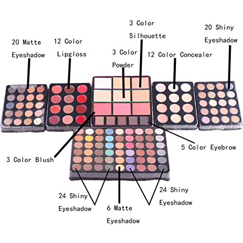 FantasyDay® 132 Colores Paleta de Maquillaje Cosmético Maquillaje Set Juego de Maquillaje Profesional Belleza de Regalos de Navidad con Sombra de Ojos,Delineador de Ojos,Corrector,Rubor y Lápiz Labial