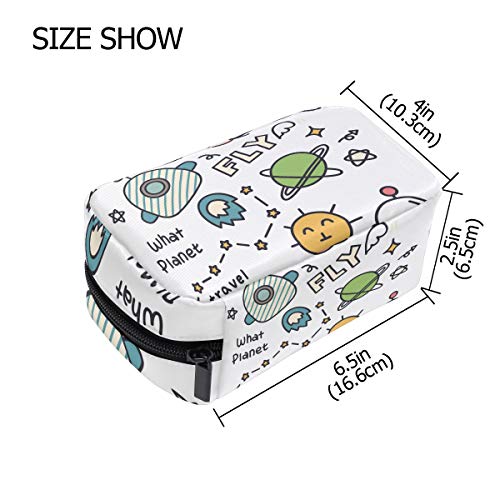 FANTAZIO bolsas de cosméticos para las mujeres Viajes en el espacio componen bolsas