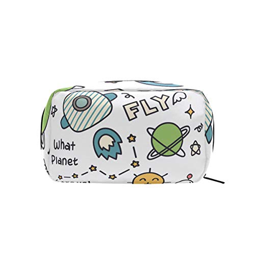 FANTAZIO bolsas de cosméticos para las mujeres Viajes en el espacio componen bolsas