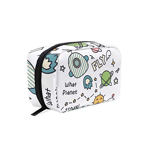 FANTAZIO bolsas de cosméticos para las mujeres Viajes en el espacio componen bolsas