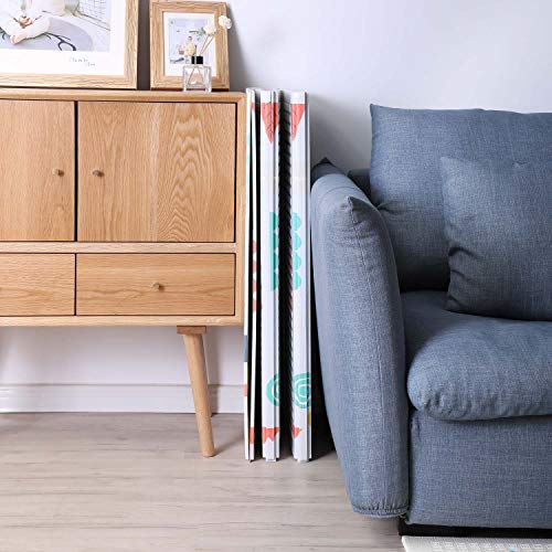 Fascol Alfombra de Juegos de XPE Reversibles de Doble Cara, Alfombra Infantil para Niños Pequños y Bebés, Impermeable, Plegable y Antideslizante, 200 X 180 cm