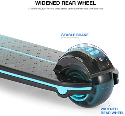 Fascol Patinete de Tres Ruedas para Niños de 3 a 12 Años, Luces LED, Scooter Plegable y Barra Ajustable en T, Carga Máxima 60 kg, (Azul Oscuro)