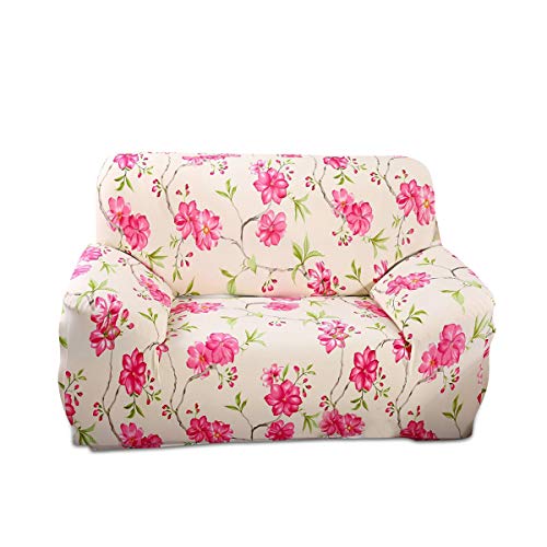 Fashion·LIFE Fundas de sofá Life 1 Plaza Funda de Sofá Elástica Cubre para Silla o Sillón en Tejido Elástico Estampado,Rosado