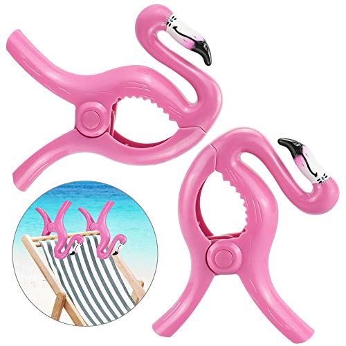 FAVENGO 2 Pcs Pinzas Sujeta Toallas Playa Clips para Toallas de Playa Pinzas Toalla Playa Pinzas Sujeta Toallas Hamaca Pinzas para Sujetar Toalla Playa, Ropa, Sábana, Toalla en Hogar, Balcón, Piscina