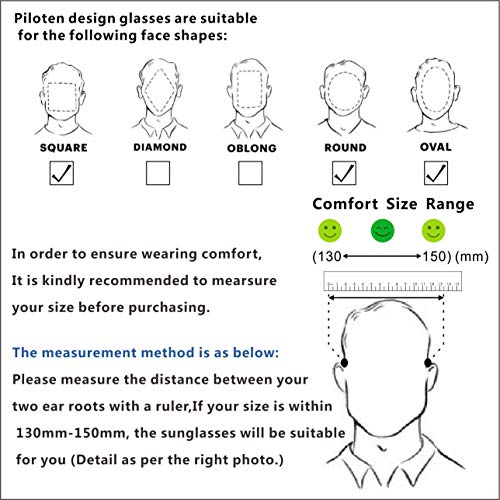 fawova Gafas de Sol Aviador Hombre Negro, Gafas Hombre Polarizadas Piloto Negro con Montura Metal Negro, Conducir, Pescar, Golf, Correr, Cat.3
