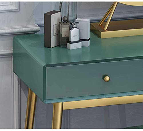 FCYQBF Tocador Moderno con Espejo de atenuación de Pantalla táctil, 3 Modos de iluminación de Color, 2 cajones deslizantes, Taburete Acolchado, tocador de Maquillaje para Mujeres