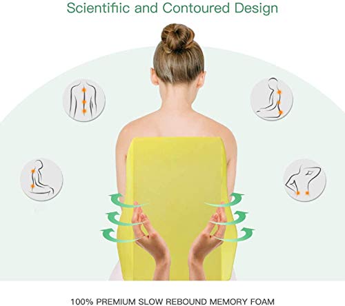 Feagar Repaldo Lumbar para Silla Oficina, Cojin Lumbar Coche con Esponja Memoria, Almohada Lumbar, Soporte Lumbar Coche, Apoyo a la Espalda