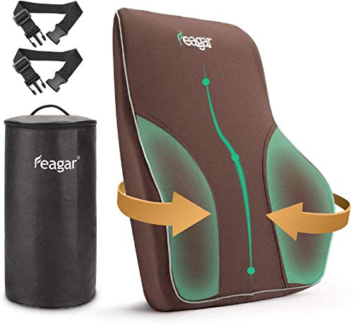 Feagar Repaldo Lumbar para Silla Oficina, Cojin Lumbar Coche con Esponja Memoria, Almohada Lumbar, Soporte Lumbar Coche, Apoyo a la Espalda