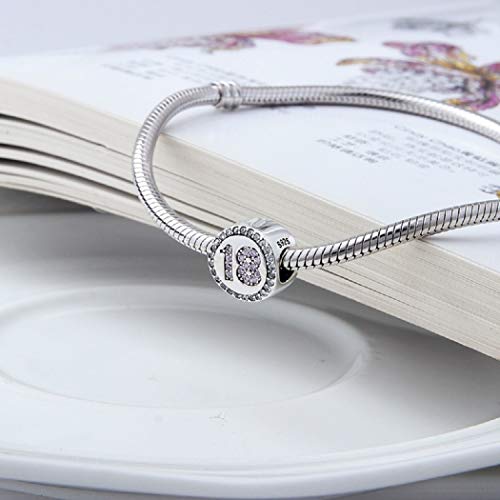 FeatherWish Fits Pandora 0.925 plata de ley Cubic Zirconia