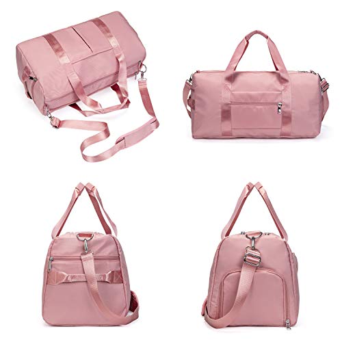 FEDUAN, la Bolsa de Viaje Original, Deportiva, Gimnasia, a Prueba de Agua, con Comp. Zapatos, Comp. húmedo, Bolso de la Compra, Fin de Semana, Vacaciones, Rosa