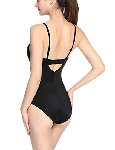 FeelinGirl Fajas Ajustables sin Costuras con Escote en U Forma Color Sólido Braga Moldeado Faja Falda Reductora Liso M ES 38-40