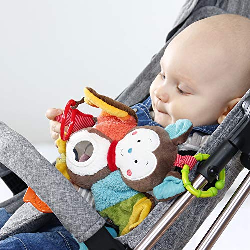 Fehn Activity Bat juguete colgantes para bebé - Juguetes colgantes para bebé (Multicolor, Asiento de bebé para coche, Cochecito/carrito de bebé, Niño/niña, De plástico, Lavado de manos, 250 mm)