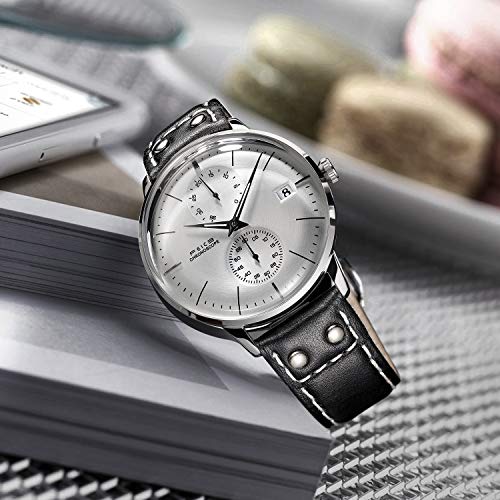 FEICE Reloj Automático para Hombres Reloj Mecánico Reloj Bauhaus con Esfera Cepillado Reloj Multifuncional con Calendario Reloj de Pulsera Impermeable Ø41mm FM212