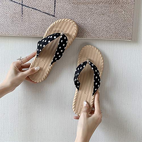FeiFei156 Ducha Sandalias De Punta Abierta, La Onda del Punto Señoras De Las Chancletas De Playa Zapatos Plana Transpirable Playa Fracasos De Tirón Zapatillas de Playa Antideslizantes