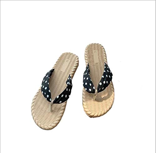 FeiFei156 Ducha Sandalias De Punta Abierta, La Onda del Punto Señoras De Las Chancletas De Playa Zapatos Plana Transpirable Playa Fracasos De Tirón Zapatillas de Playa Antideslizantes