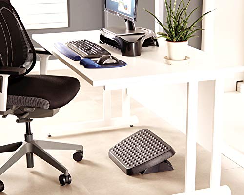 Fellowes Reposapiés ergonómico ajustable para oficina, color negro