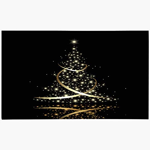 Felpudo Felpudo Banner Año Nuevo Felicitaciones Eps8 Signos de diseño Símbolos brillantes Decoración abstracta Vacaciones Reflejos Lavable a máquina Alfombras antideslizantes Baño Cocina Decoración Ár