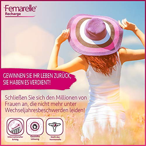 Femarelle Recharge Menopause Relief for Hot Flashes, Night Sweats, Mood Swings & More. Clinically Shown to Relieve Menopausal Symptoms -1 Month Supply