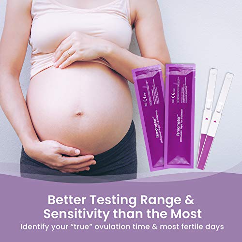 Femometer 20 test Rápido de ovulación ultrasensibles，Tarjeta de referencia de colores para identificar fácilmente el resultado