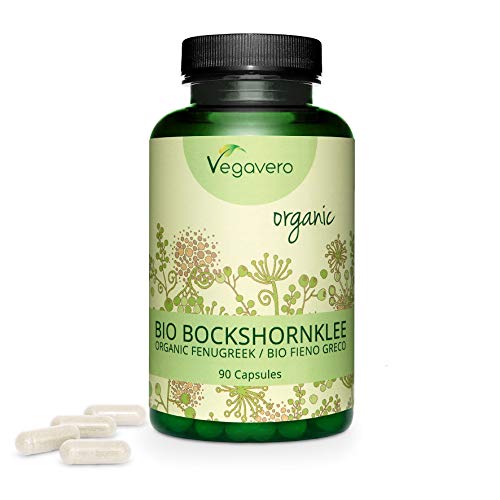 Fenogreco Orgánico Vegavero® 5000 mg | Sin Aditivos | Rico en Estrógenos Naturales | Dolor Menstrual | 90 Cápsulas | Apto Para Veganos | Procedente de Francia