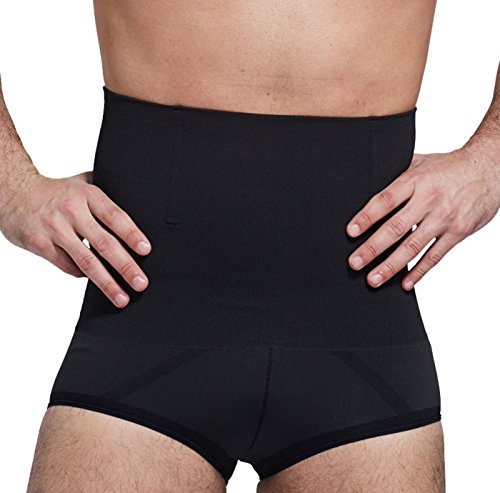 FEOYA - Hombre Calzoncillos Reductores con Faja de Cintura Abdomen Adelgazante Reductora Slip Ropa Interior Moldeadora - Negro - Talla ES L