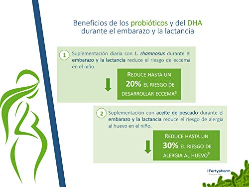 FERTYBIOTIC Embarazo | Complemento Vitamínico Para Embarazo y Lactancia Con Ácido Fólico, Vitaminas, Hierro, Yodo, Magnesio, Zinc, DHA | 30 Cápsulas