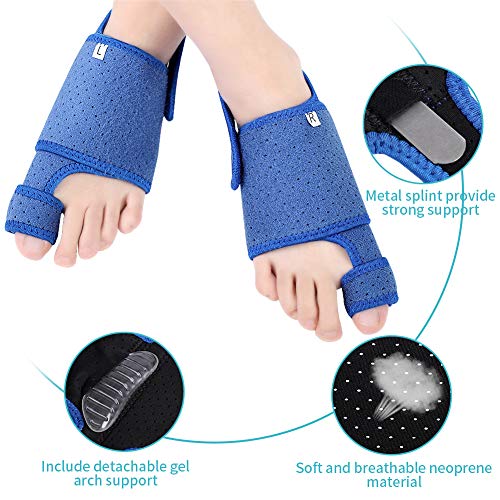 Férula Juanetes, Corrector de Juanetes Nocturno con Plantillas Gel, Corrector Nocturno para Hallux Valgus, Enderezadora de Dedo, Alivio del Dolor de Juanetes y Pies